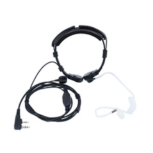 Auriculares de tubo acústico para UV-5R Baofeng, audífonos de 2 pines con micrófono de garganta, PTT, UV-82 Kenwood, 100 Uds. 2024 - compra barato
