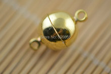 10mm cor banhada a ouro forma redonda fechos magnéticos joias achados conectores 2024 - compre barato
