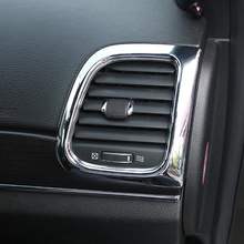 ABS Chrome For Jeep Grand Cherokee 2014 2015 2016 2017 Accessories Car Air Condition Outlet Vent Frame Panel Cover Trim 2024 - buy cheap