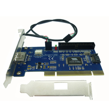 Free shipping eSATA+USB Combo port PCI card internal SATA+IDE hybrid card RAID 40pin pci to power esata 2024 - buy cheap