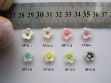 RF10 200pcs/bag Glitter Resin Flower with Rhinestone Nail Art Decoration Nail DIY Accessory 2024 - buy cheap