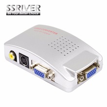SSRIVER PC TO TV Adapter VGA to AV RCA TV Monitor S-Video Signal Converter Adapter Switch Box PC Laptop 2024 - buy cheap
