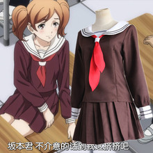 Disfraz de Sakamoto Desu Ga Aina Kuronuma para mujer, uniforme escolar Lolita, traje de Sailor JK, abrigo, falda y corbata 2024 - compra barato
