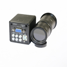 CCD CMOS Câmera de vídeo USB VGA microscópio Industrial + 8X-130X C-Mount Solda PCB bga IC reparo do telefone 2024 - compre barato