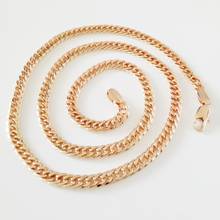 New Man NecklaceTrendy Rose Gold Color Men Jewelry Snake Shape Necklace Copper 5 MM 55 CM Long Gold Men Necklace Factory Direct 2024 - buy cheap
