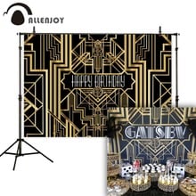 Allenjoy backdrop for photography Gatsby abstract metal line party birthday background photobooth photography backgrounds 2024 - buy cheap