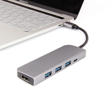 Тип C Hub адаптер кабель-Переходник USB C на HDMI 4 K 3 Порты USB3.0 PD Зарядное устройство для Macbook Pro ноутбук планшет 2024 - купить недорого