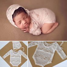 New Children Photography Clothing Newborn Lace Clothes Full Moon Hundred Days Baby Princess Hat Onesies 2024 - buy cheap