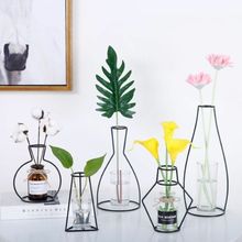 Креативная подставка для вазы с железной леской, держатель для растений, Террариум, контейнер, сделай сам, для вечеринки, домашний декор, без чашек и цветов 2024 - купить недорого
