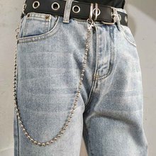Ball Metal Trousers Chain For Jeans Pants 51cm Punk Men Wallet Belt Chain Fashion Jewelry For Men Women Trinket 2024 - buy cheap