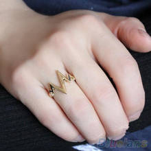 Fashion Zigzag Arrow Shape Band Finger Ring Modern Plated Metal Rings For Women Men 1P6Q 2024 - buy cheap
