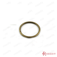 Atacado 10 peças 40mm x 3mm bronze antigo redondo anéis de pular e laço único descobertas de joias diy (jm7517) 2024 - compre barato