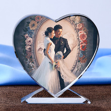 Marco de fotos de cristal para boda, pantalla de amor personalizada, regalo de cumpleaños para niños, decoración del hogar, Foto, Montuur, novedad, 1 Uds. 2024 - compra barato