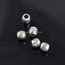 Free Shipping!DIY 30PCs Antique Silver Metal Alloy Spacers Charm Beads Fit Bracelet 9x8mm YTC0028 2024 - buy cheap
