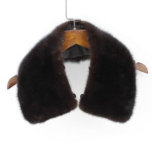 100% Genuine Real Mink Fur Collar Men Winter Coat Scarf Accessory Women Jacket Fur Collar Black Coffee Chinese Retail Wholesale 2024 - buy cheap