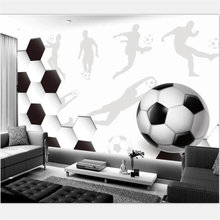 Beibehand-papel de parede com 3 murais personalizados, decoração para a casa, sala de estar, quarto, futebol, moderno, minimalista, pintado à mão, papel de parede 2024 - compre barato