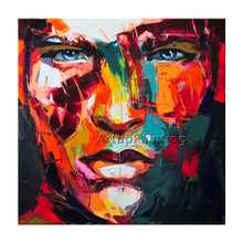 Paleta de pintura al óleo Impasto figure on canvas, cuchillo de paleta para retrato, Francoise Nielly pintado a mano 34 2024 - compra barato