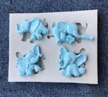 Animais bonitos elefante flor rosa pássaro jogando forma fondant molde de silicone decoração do bolo açúcar molde de cozimento sugarcraft molde 2024 - compre barato