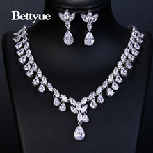 Bettyue Brand Fashion Charm White Gold Color Brilliant Cubic Zircon Jewelry Sets For Woman Gothic Style Wedding Party Gifts 2024 - buy cheap