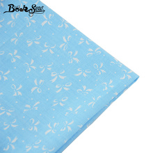 Booksew 100% Cotton Plain Fabric Bowknot DesignSewing Crafts Doll DIY Patchwork Crafts Blue Cloth Quilting Fat Quarter Textile 2024 - buy cheap