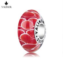 Red lucky koi glass beads charms 925 Sterling Silver fit Bracelets & Bangles for Women Jewelry VDLL040 2024 - buy cheap