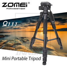 Портативный мини-Трипод Zomei Q111 из алюминиевого сплава для камеры DSLR, профессиональный легкий компактный дорожный штатив 2024 - купить недорого