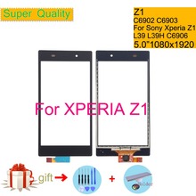 Сенсорный экран 5,0 дюйма для Sony Xperia Z1 L39H C6902 C6903 C6906 C6943, сенсорный экран с дигитайзером, переднее стекло, сенсорная панель, сенсорный объектив 2024 - купить недорого