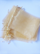 50pcs 7*9cm Gold Organza Gift Bag Jewelry Packaging Display Bags Drawstring Pouch For Bracelets/necklace Mini Yarn Bag 2024 - buy cheap