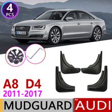 Car Mudflap for Audi A8 D4 2011~2017 Fender Mud Guard Flap Splash Flaps Mudguards Accessories 2012 2013 2014 2015 2016 3rd 3 Gen 2024 - buy cheap
