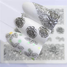 LCJ 32 дизайна, черные цветы, лоза, водные наклейки для ногтей, лист, кружево, дизайн, слайдер, дизайн ногтей, наклейка, красивая фольга, украшение 2024 - купить недорого