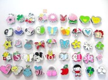 as gift 100pcs all mixed style&color inner size 8mm Slide Charm fit DIY 8mm wristband /belts wholesales 2024 - buy cheap