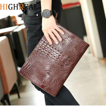 HIGHREAL Fashion Crocodile Women's Cutch Bag Pu Leather Women Envelope Evening Bag New Female Clutches Handbag bolsa feminina 2024 - buy cheap