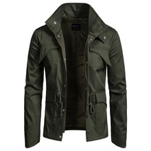 AmberHeard 2019 Fashion Autumn Men Jackets Zipper Cotton High Quality Male Coats Military Outwear Multi Pocket Jaqueta Masculina 2024 - buy cheap