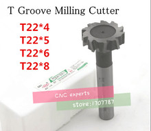 Free delivery 4PCS T22*4*5*6*8 high speed steel Straight shank T groove milling cutter T type Straight shank milling cutter 2024 - buy cheap