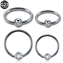 100% G23 Titanium Nose Piercing Nariz Daith Helix Piercing Nose Rings BCR CBR Earrings Captive Bead Rings Nipple Rings Piercing 2024 - buy cheap