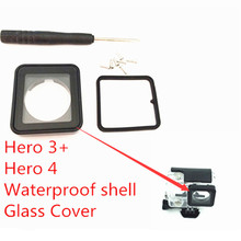 Suptig Accessories For Gopro Glass Lens Cover Protecting Replacement Tool Kit for Gopro Hero 4 3+ Waterproof housing Mount 2024 - buy cheap