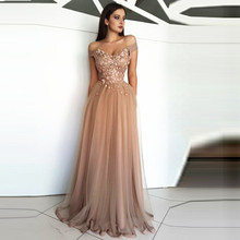 Evening Dress Long Appliques Beading Sexy Bride Banquet Elegant Floor-length Party Prom Dress Robe De Soiree 2024 - buy cheap