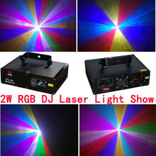 Hot 2W RGB Full Mix Color Projector DJ Disco Light Stage DMX Party Laser Lighting Show 2024 - buy cheap
