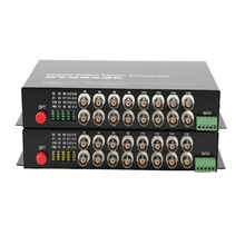 Convertidores de medios ópticos de fibra de vídeo, 16 canales, transmisor BNC, receptor de datos RS485, modo único, 20Km, para sistema de vigilancia CCTV 2024 - compra barato