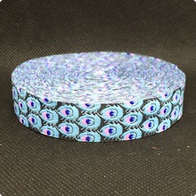 New 2014 lace 5/8' 16mm 10yard/set 100% polyester computer jacquard woven ribbon selling with Peacock feathers 2024 - buy cheap