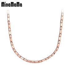 Rose Gold Color Stainless Steel Germanium Magnetic Necklaces For Men Women Energy Balance Health Bio Elements Jewelry 2024 - buy cheap