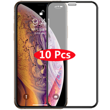 10 шт. полное покрытие из закаленного стекла на iPhone XS Max XR X Взрывозащищенная защитная пленка для экрана для iPhone 6 6s 7 8 Plus 5 5S 5C SE 2024 - купить недорого