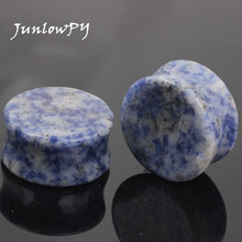 Stone flesh tunnels ear plugs big gauge piercing expander 6mm - 30mm pircing body jewelry for men Ear piercing plug 2024 - buy cheap