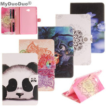 Capa de couro pu com suporte inteligente, capa para samsung galaxy tab a a6 10.1 2016 t580 t585 SM-T580 t580n panda coruja capa de tablet infantil 2024 - compre barato