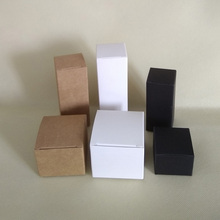 Multi sizes option Kraft Brown Paper Box White Black Cosmetic Packaging Box for Face Cream Handmade Soap Gift Favor Package 2024 - buy cheap