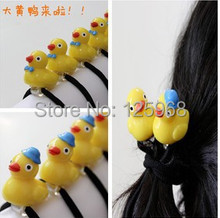 Free Shipping!New Arrive 30pcs/lot Fashion 3D Yellow Duck Animal Style Elastic Hair Ties Bands Headband Ponytail Holder 2024 - buy cheap