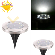 8 LED Solar Powered Buried Ground Light Amorphous Solar Panel Light Outdoor Garden Pathway Decking Lamp White/Warm White 2024 - buy cheap