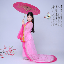 Vestido real oriental feminino, saia de dança multicolor, roupas da dinasmo tang, estilo hanfu, fantasia de princesa chinesa 2024 - compre barato