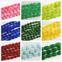 Lovely multicolor jades natural stone chalcedony 13x18mm new stone oval fashion round loose beads diy jewelry 15" B327 2024 - buy cheap