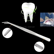 Pinças de aço inoxidável serrilhado curvo instrumentos dentários ferramenta dental 2024 - compre barato